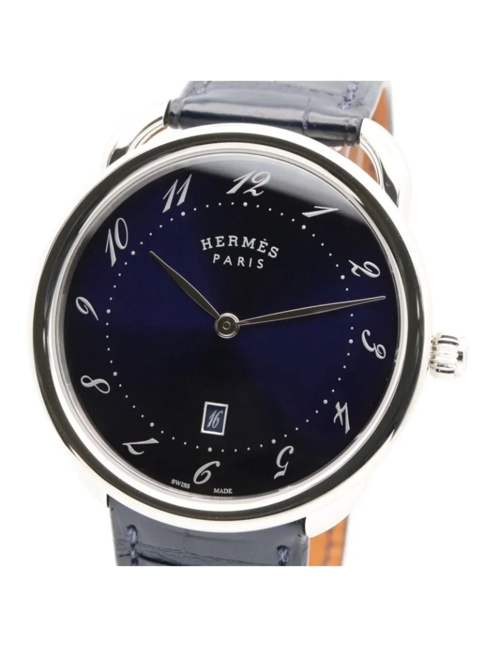 Hermes Watch Arceau 40 Blue Stainless Steel